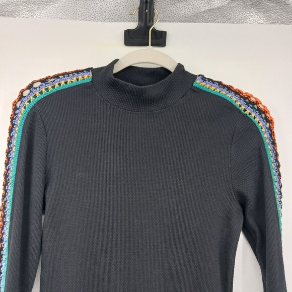 Free People Switch It Up Cuff Thermal Top Size Large Crochet Detail - Picture 7 of 15